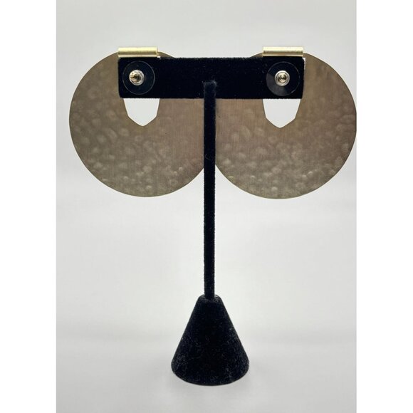 Kendra Scott Hammered Gold-Tone Statement Hoop Earrings - Picture 8 of 8